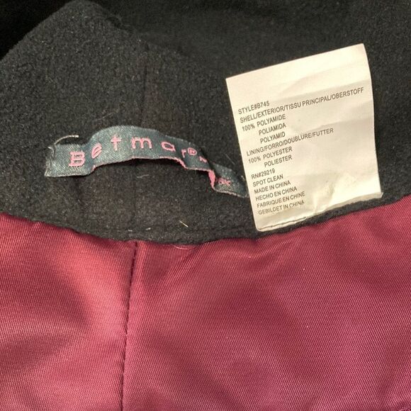 BETMAR NEW YORK Quilted Foldable Bucket Rain Hat Burgundy Waterproof - Picture 7 of 12